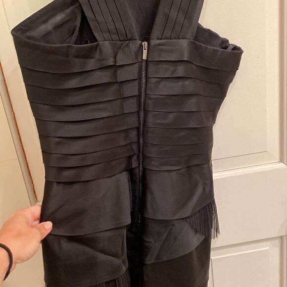 BCBG Max Azria black wrapped cocktail dress - Picture 4 of 5